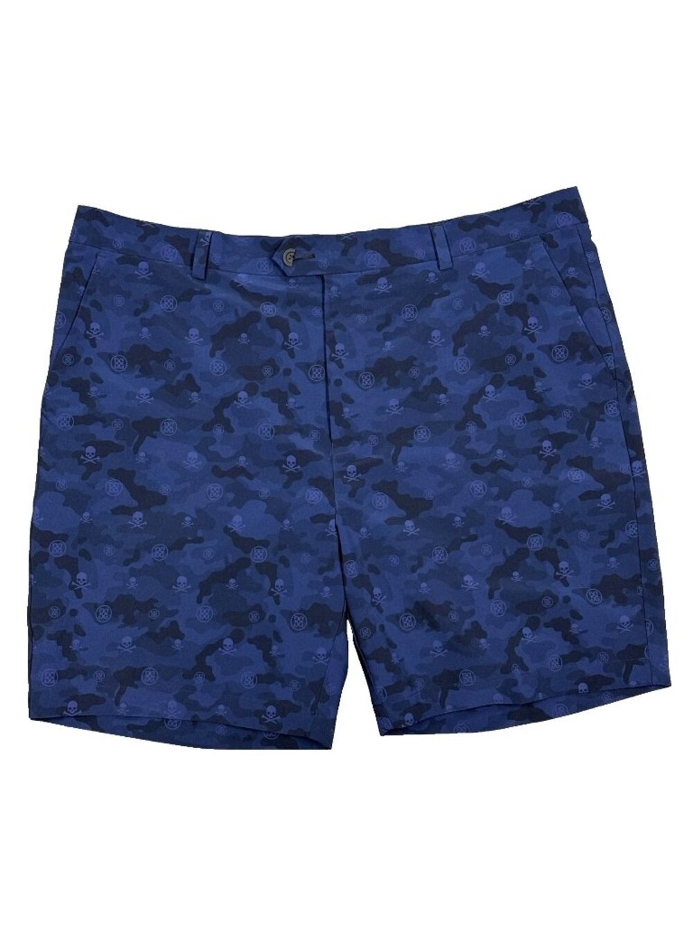 G/FORE Golf Shorts Skulls Print Performance Stretch Blue W 40